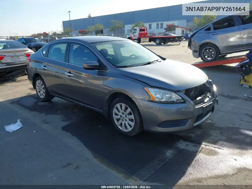 3N1AB7AP9FY261664 2015 Nissan Sentra S