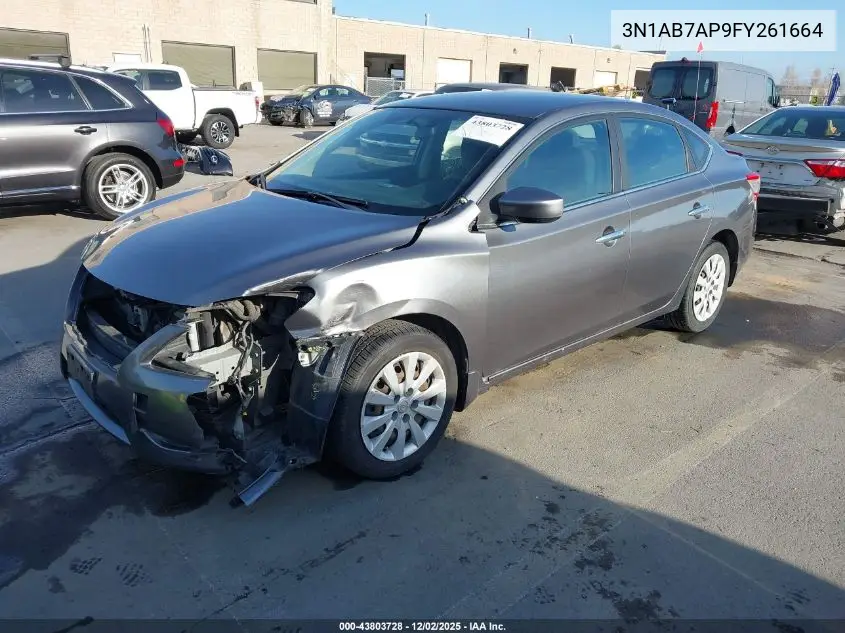 3N1AB7AP9FY261664 2015 Nissan Sentra S