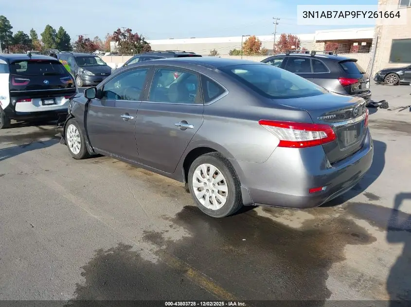 3N1AB7AP9FY261664 2015 Nissan Sentra S