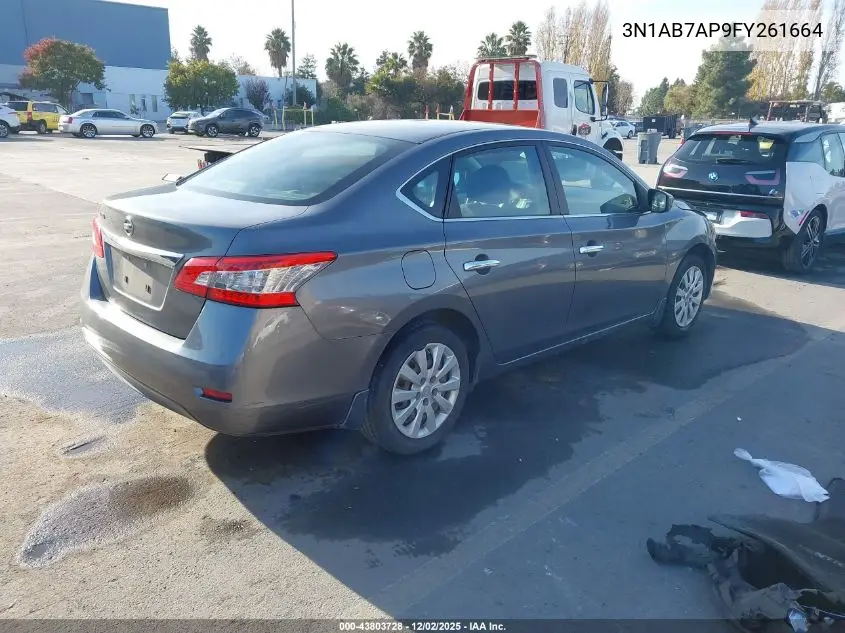 3N1AB7AP9FY261664 2015 Nissan Sentra S