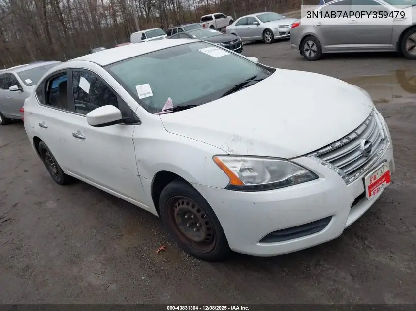 3N1AB7AP0FY359479 2015 Nissan Sentra Sv