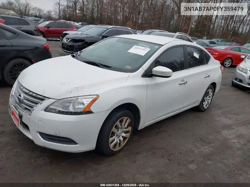 3N1AB7AP0FY359479 2015 Nissan Sentra Sv
