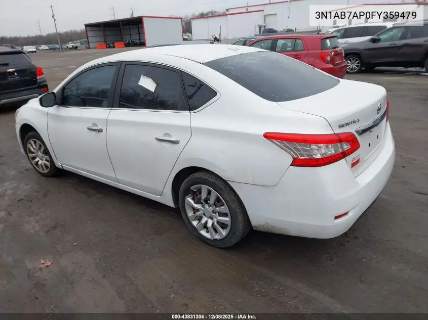 3N1AB7AP0FY359479 2015 Nissan Sentra Sv