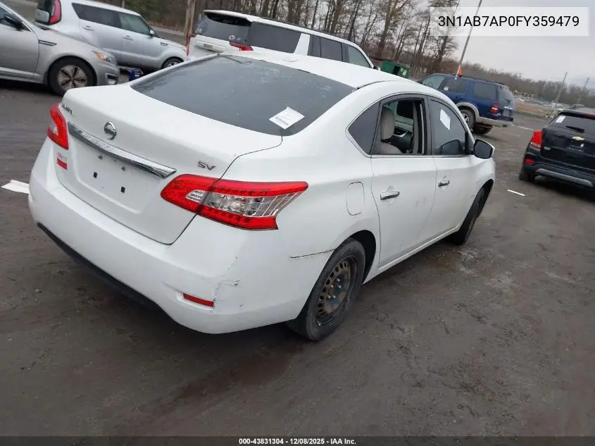 3N1AB7AP0FY359479 2015 Nissan Sentra Sv