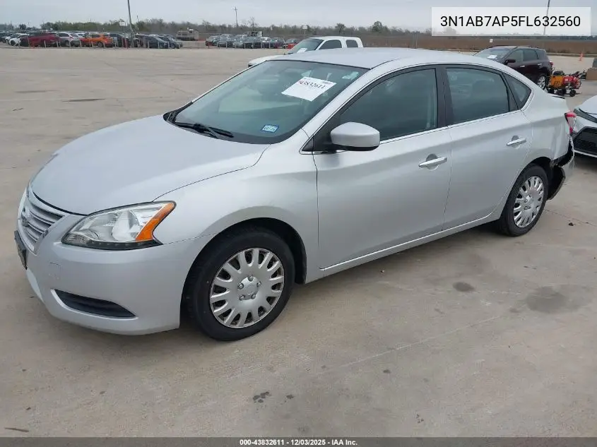 3N1AB7AP5FL632560 2015 Nissan Sentra Fe+ S/S/Sl/Sr/Sv