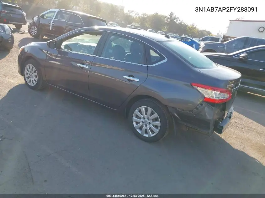 3N1AB7AP2FY288091 2015 Nissan Sentra Sv