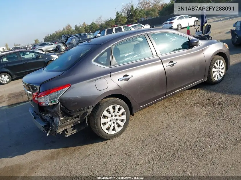 3N1AB7AP2FY288091 2015 Nissan Sentra Sv