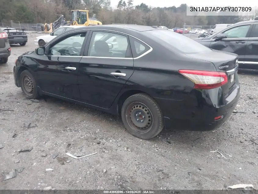 3N1AB7APXFY307809 2015 Nissan Sentra Sv