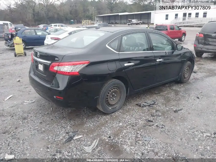 3N1AB7APXFY307809 2015 Nissan Sentra Sv