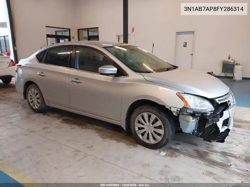 3N1AB7AP8FY286314 2015 Nissan Sentra S