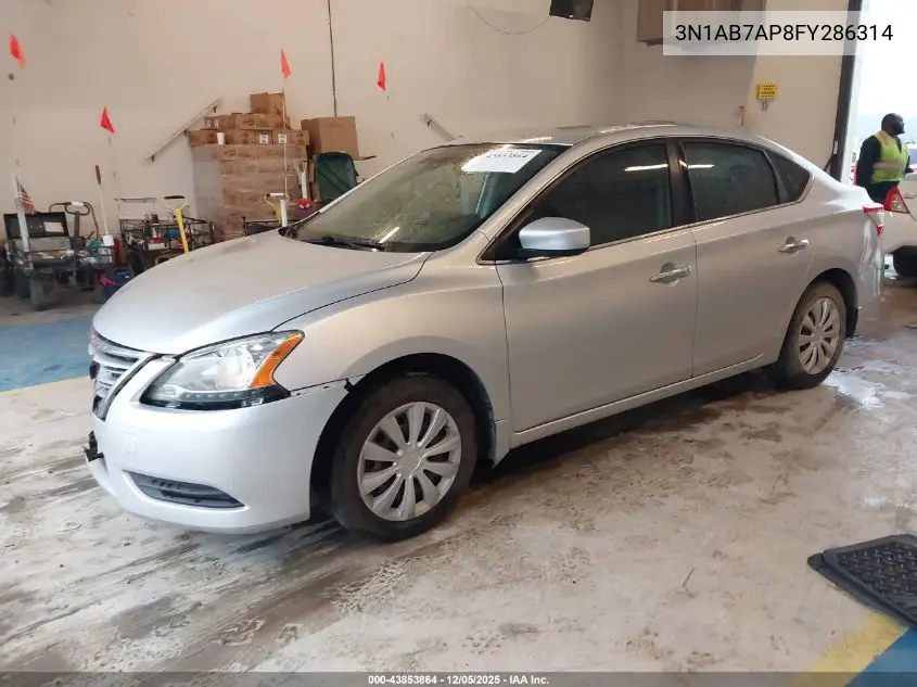 3N1AB7AP8FY286314 2015 Nissan Sentra S