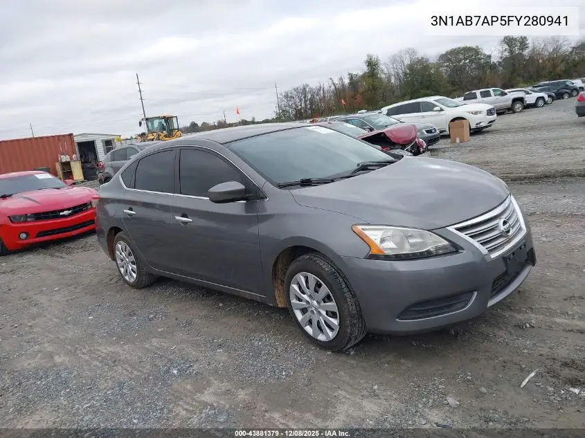 3N1AB7AP5FY280941 2015 Nissan Sentra S