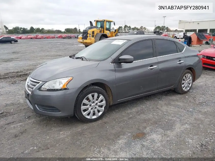 3N1AB7AP5FY280941 2015 Nissan Sentra S