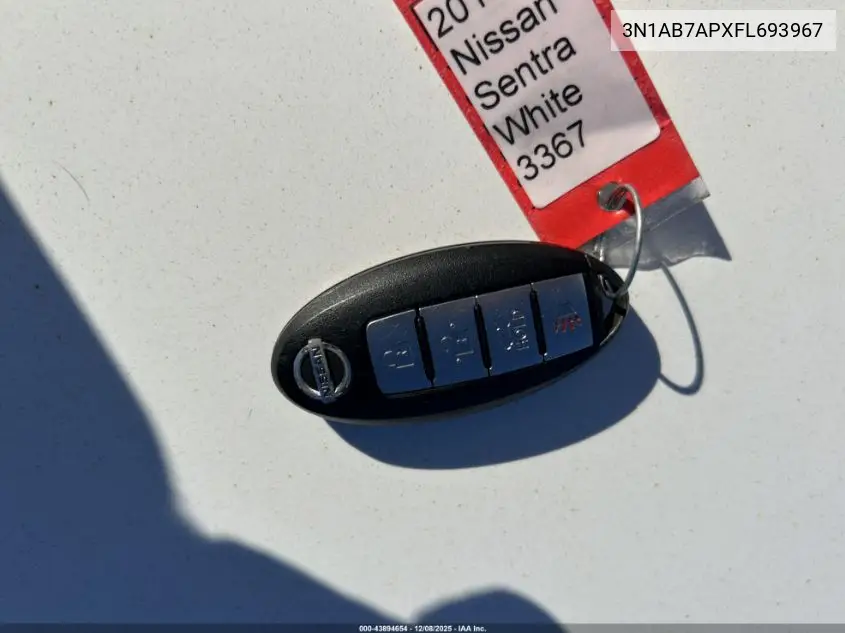 3N1AB7APXFL693967 2015 Nissan Sentra Sv
