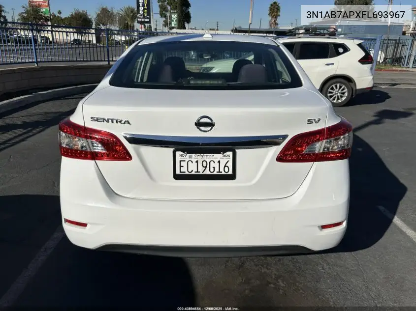 3N1AB7APXFL693967 2015 Nissan Sentra Sv