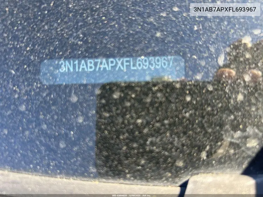 3N1AB7APXFL693967 2015 Nissan Sentra Sv