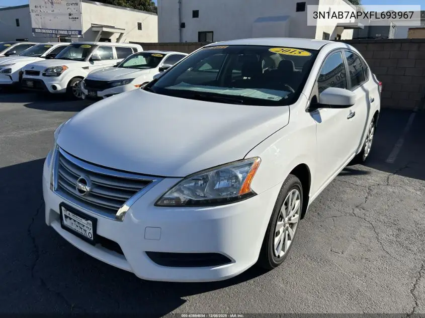 3N1AB7APXFL693967 2015 Nissan Sentra Sv