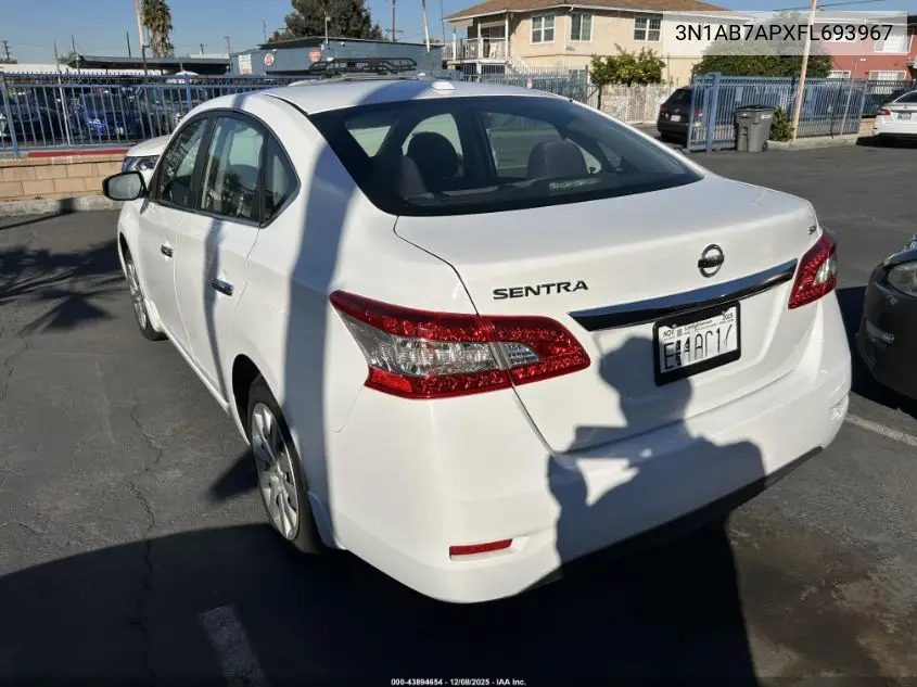 3N1AB7APXFL693967 2015 Nissan Sentra Sv