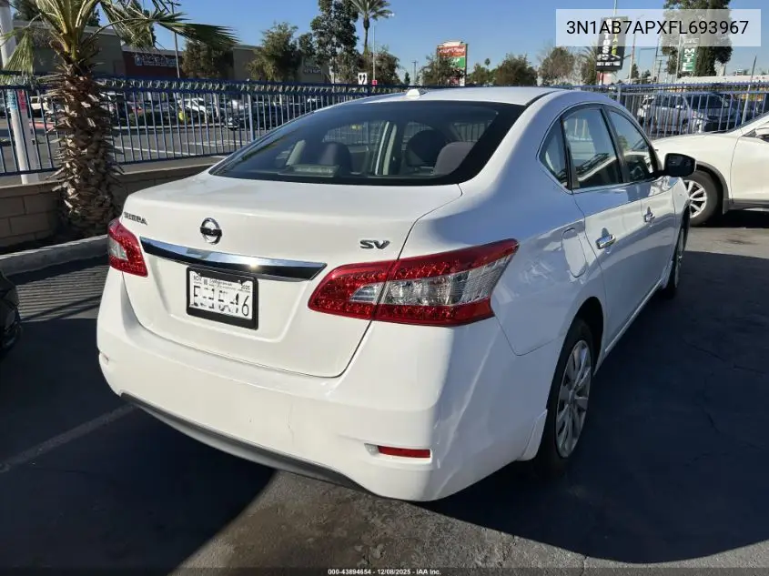3N1AB7APXFL693967 2015 Nissan Sentra Sv