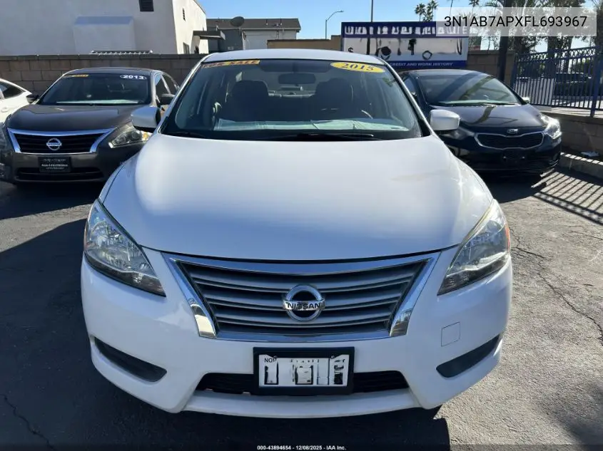 3N1AB7APXFL693967 2015 Nissan Sentra Sv