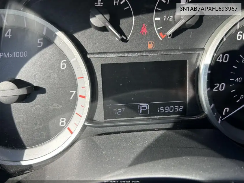 3N1AB7APXFL693967 2015 Nissan Sentra Sv
