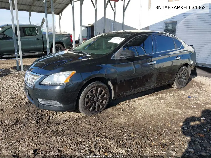 3N1AB7APXFL634062 2015 Nissan Sentra Sv