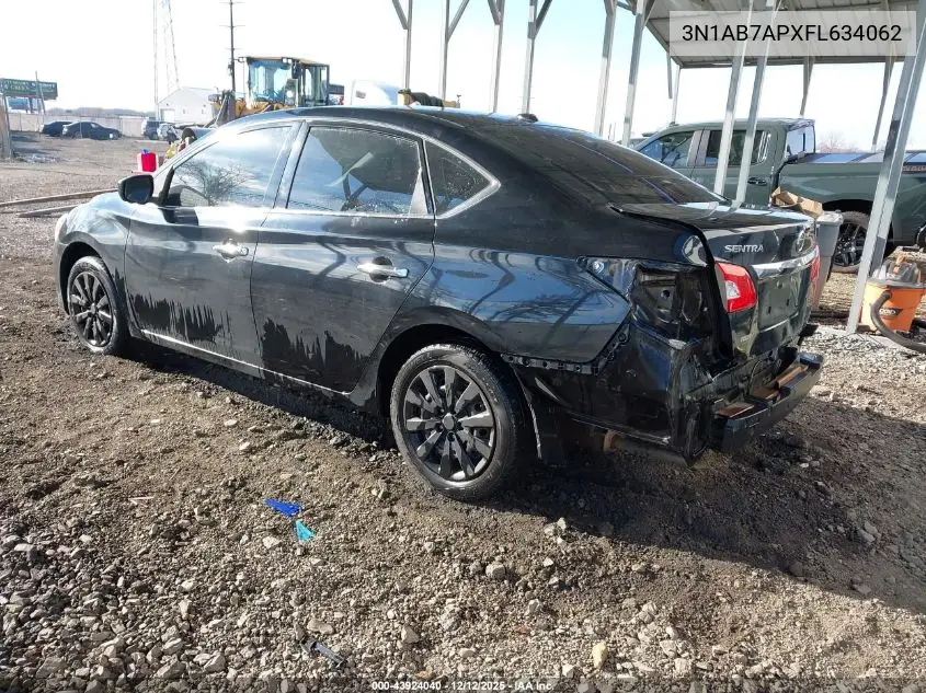 3N1AB7APXFL634062 2015 Nissan Sentra Sv