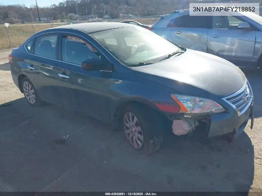 3N1AB7AP4FY218852 2015 Nissan Sentra Sv
