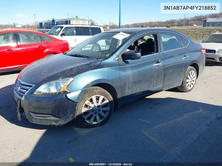 3N1AB7AP4FY218852 2015 Nissan Sentra Sv