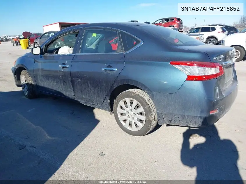 3N1AB7AP4FY218852 2015 Nissan Sentra Sv