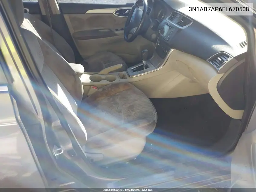 3N1AB7AP6FL670508 2015 Nissan Sentra Sv