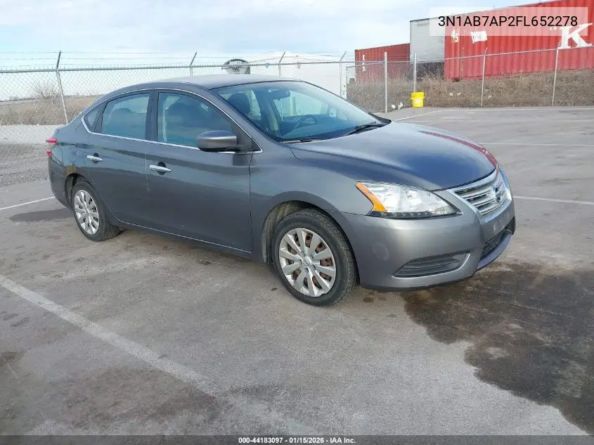 3N1AB7AP2FL652278 2015 Nissan Sentra Fe+ S/S/Sl/Sr/Sv