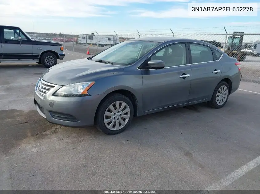 3N1AB7AP2FL652278 2015 Nissan Sentra Fe+ S/S/Sl/Sr/Sv