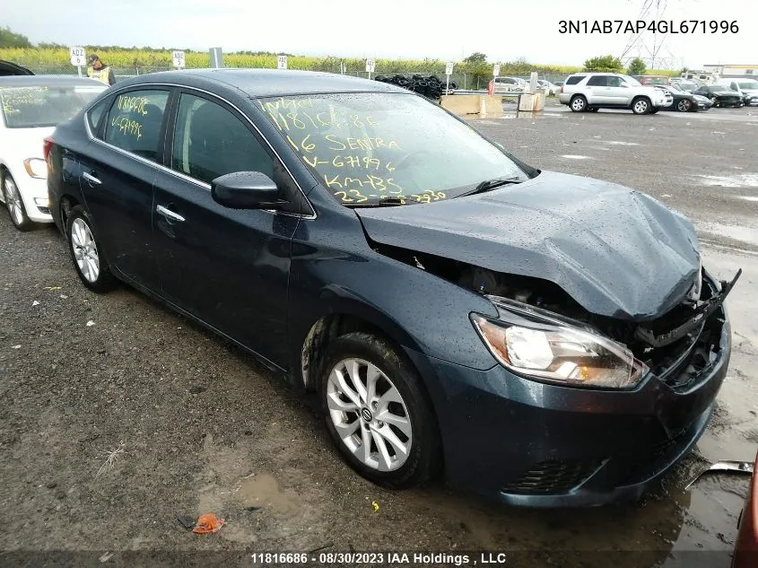 3N1AB7AP4GL671996 2016 Nissan Sentra Sv/S/Sr/Sl