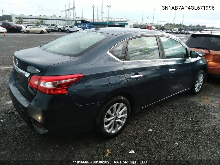 2016 Nissan Sentra Sv/S/Sr/Sl VIN: 3N1AB7AP4GL671996 Lot: 11816686