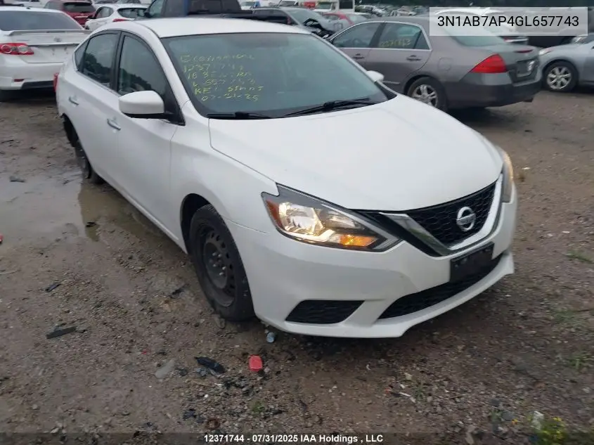3N1AB7AP4GL657743 2016 Nissan Sentra 1.8 S/1.8 Sl/1.8 Sr/1.8 Sv