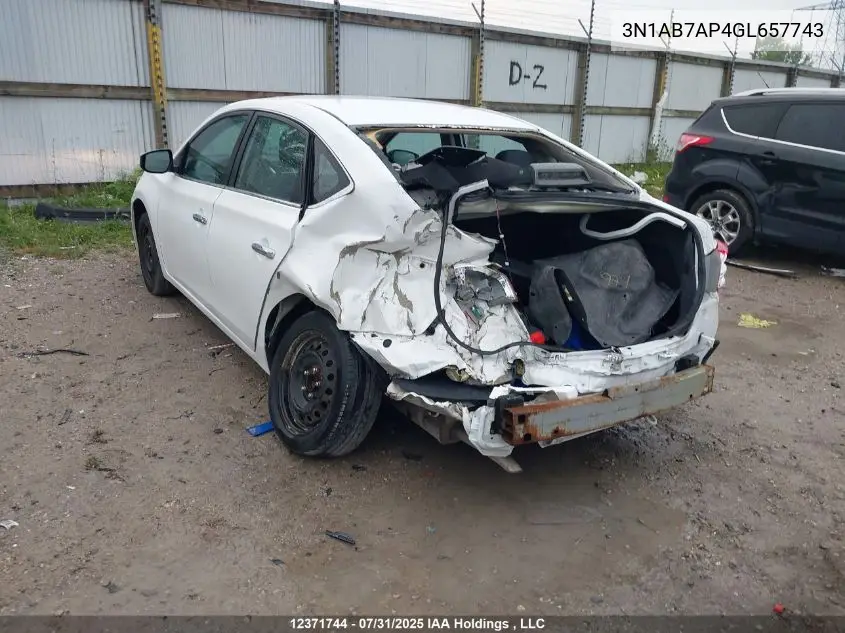 3N1AB7AP4GL657743 2016 Nissan Sentra 1.8 S/1.8 Sl/1.8 Sr/1.8 Sv