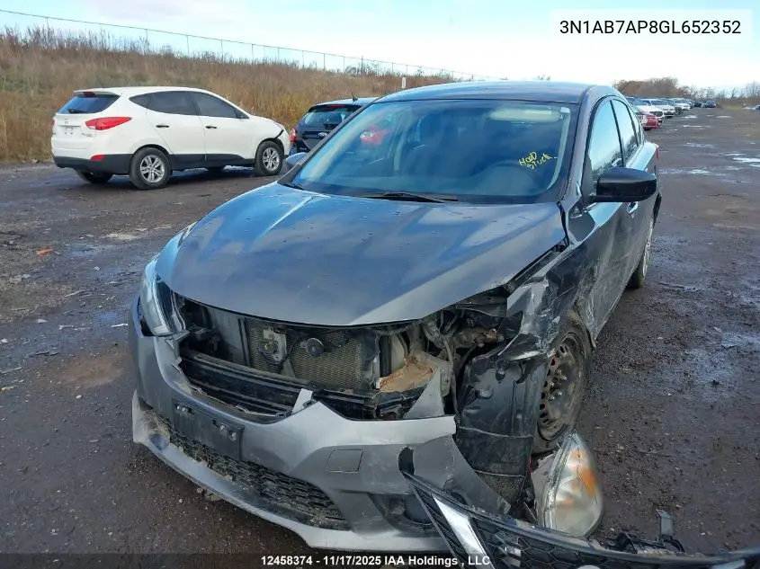 3N1AB7AP8GL652352 2016 Nissan Sentra S/Sv/Sr/Sl
