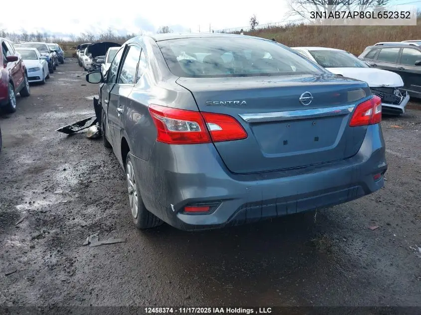 3N1AB7AP8GL652352 2016 Nissan Sentra S/Sv/Sr/Sl