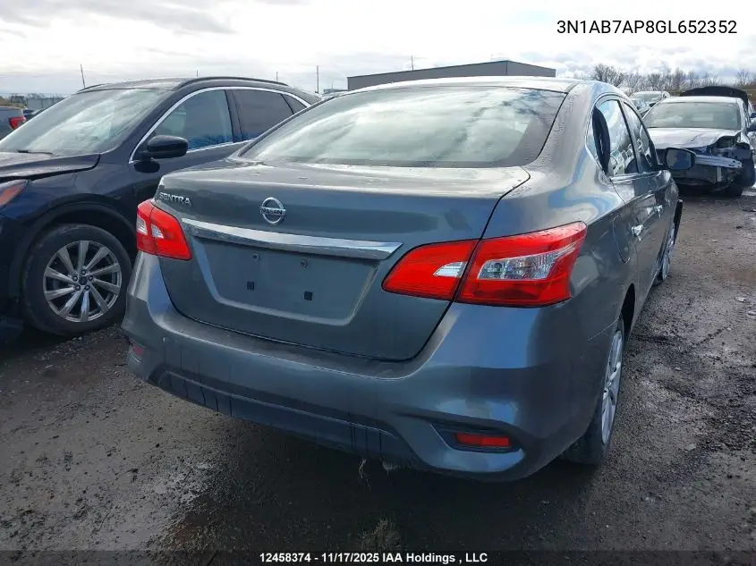 3N1AB7AP8GL652352 2016 Nissan Sentra S/Sv/Sr/Sl