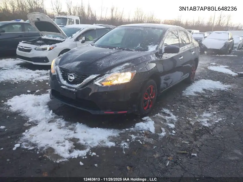 3N1AB7AP8GL648236 2016 Nissan Sentra 1.8 S/1.8 Sl/1.8 Sr/1.8 Sv