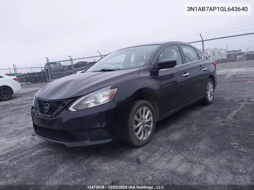 3N1AB7AP1GL643640 2016 Nissan Sentra 1.8 S/1.8 Sl/1.8 Sr/1.8 Sv