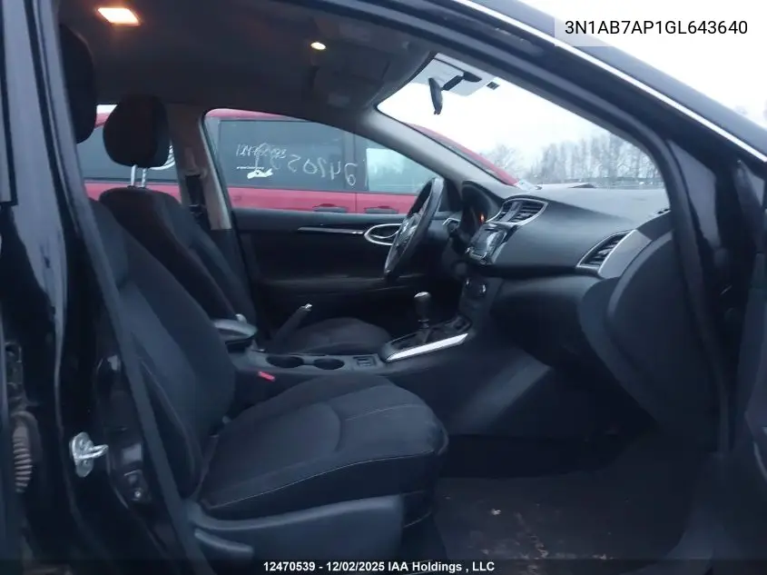 3N1AB7AP1GL643640 2016 Nissan Sentra 1.8 S/1.8 Sl/1.8 Sr/1.8 Sv