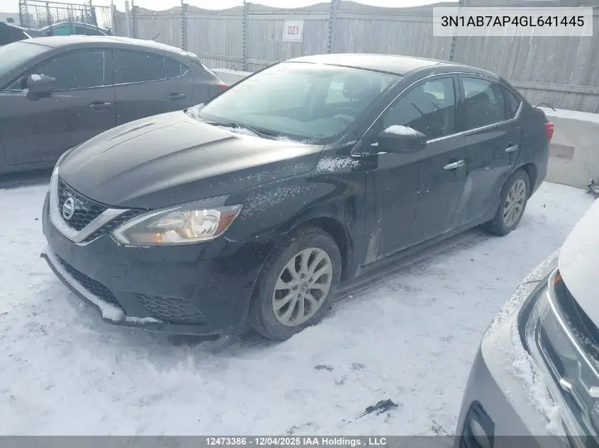 3N1AB7AP4GL641445 2016 Nissan Sentra 1.8 S/1.8 Sl/1.8 Sr/1.8 Sv