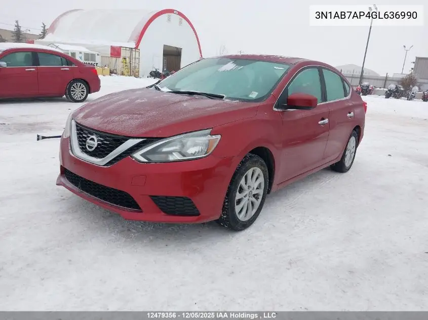 3N1AB7AP4GL636990 2016 Nissan Sentra S/Sv/Sr/Sl
