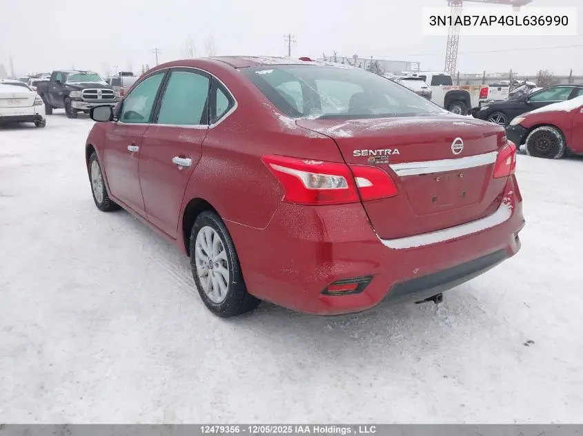 3N1AB7AP4GL636990 2016 Nissan Sentra S/Sv/Sr/Sl