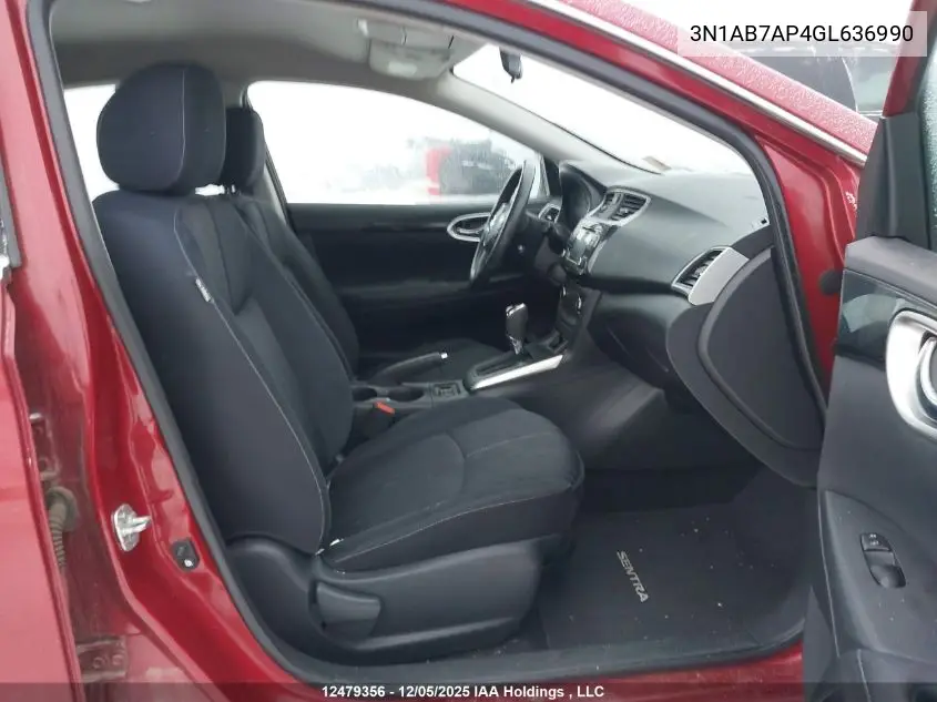 3N1AB7AP4GL636990 2016 Nissan Sentra S/Sv/Sr/Sl