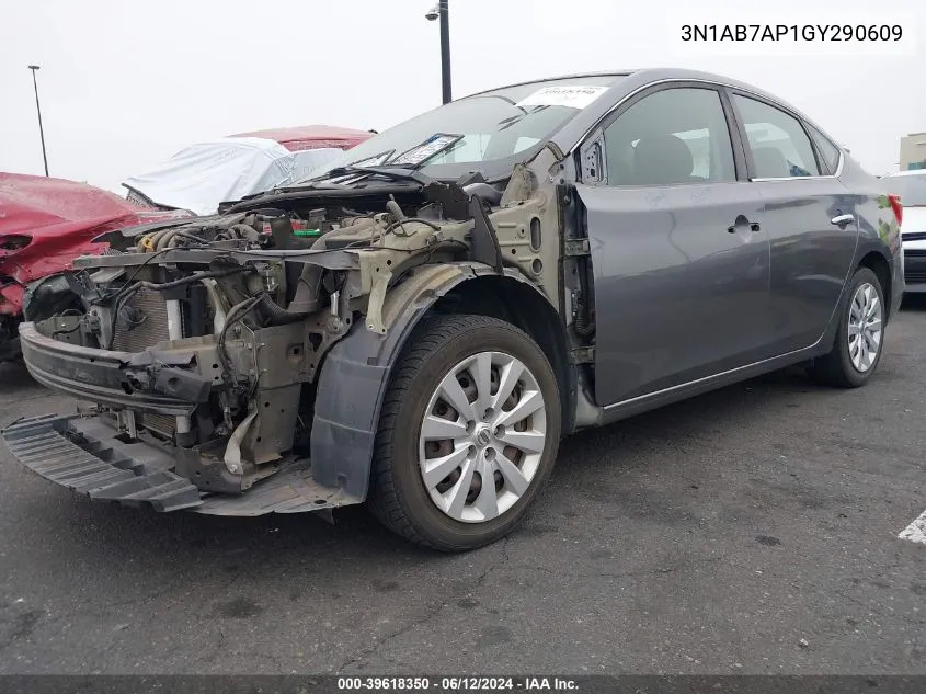 3N1AB7AP1GY290609 2016 Nissan Sentra Fe+ S/S/Sl/Sr/Sv