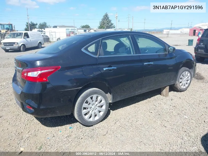 2016 Nissan Sentra Fe+ S/S/Sl/Sr/Sv VIN: 3N1AB7AP1GY291596 Lot: 39628812