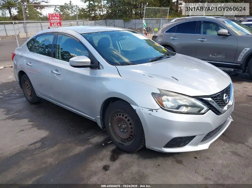 3N1AB7AP1GY260624 2016 Nissan Sentra S